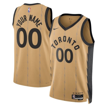 Maillot Homme Toronto Raptors Personnalisable 2023-24 Nike City Edition Gold Swingman